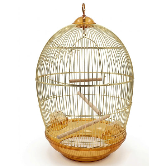 Golden Hanging Metal Bird Cage