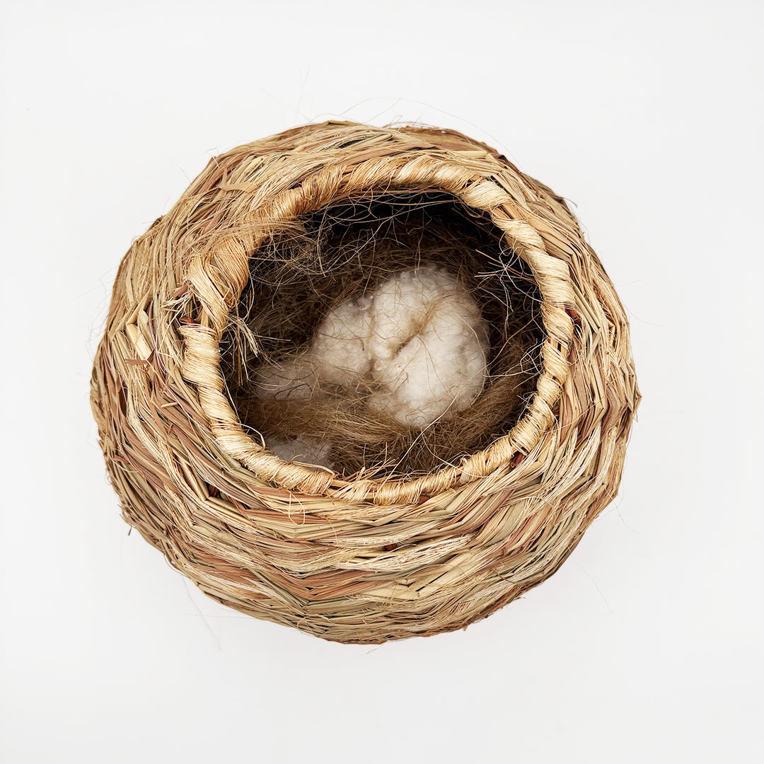 handmade straw bird nest natural eco friendly