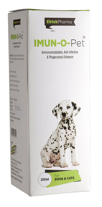 Imun-O-Pet Syrup- 200ml ( Pack of 2) Immunomodulator , Anti-Infective, Phagocytosis Enhancer