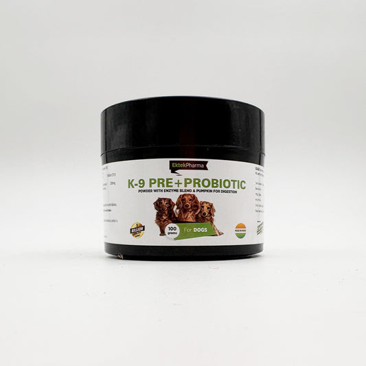 K-9 Pre & Probiotics Powder for Dogs – Gut Health Supplement 100g