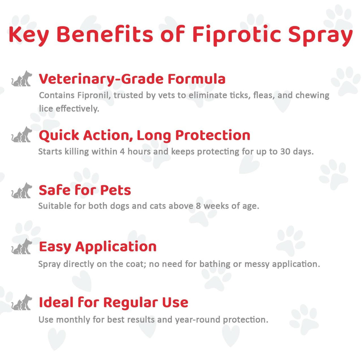 key benefits of fiprotic spray for cats dogs