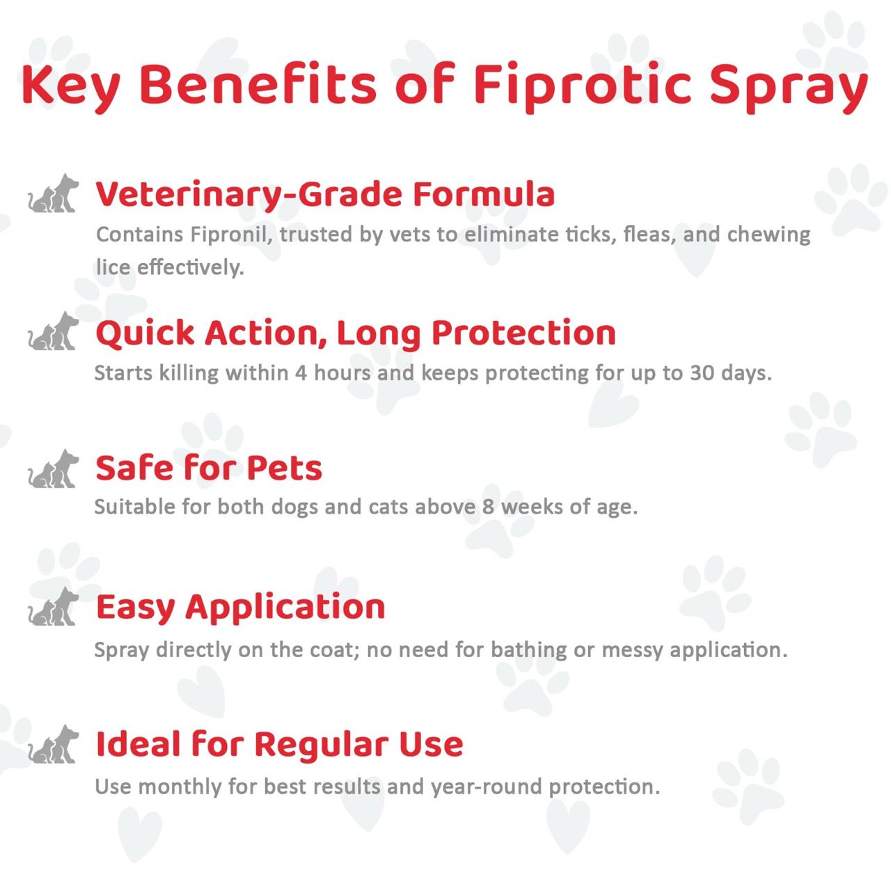 key benefits of fiprotic spray for cats dogs