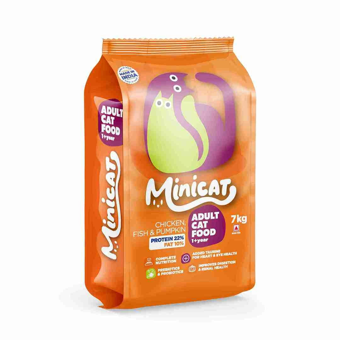 Minicat Adult Cat Food (1+ Year) – Chicken, Fish & Pumpkin