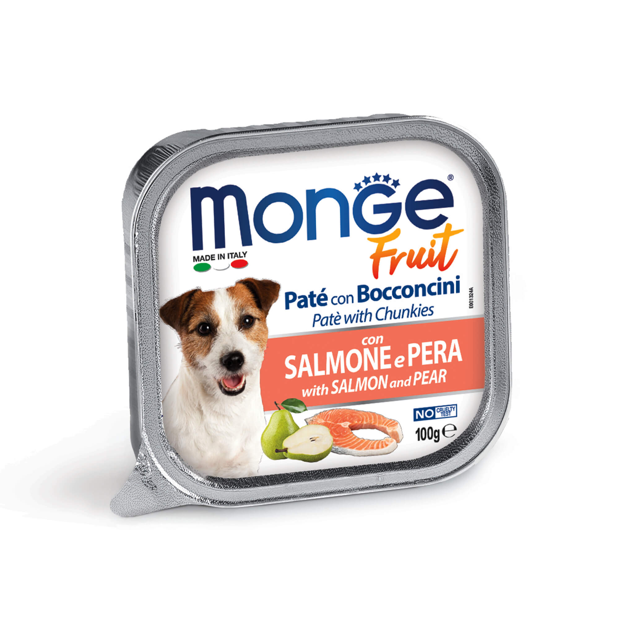 Monge Fruit Paté & Chunkies – Salmon & Pear (100 g × 5) – Ektek Global