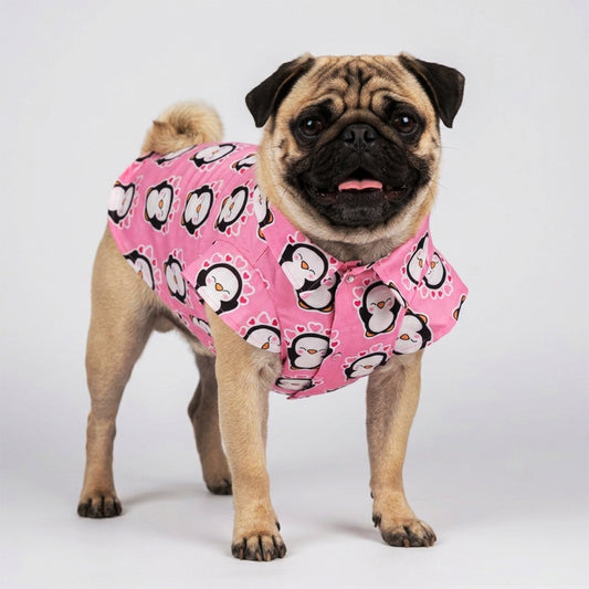 penguin print dog shirt for small dogs