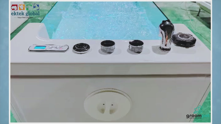 How grooming tub function with knobs