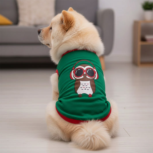Owl Printed T-shirt for Dogs