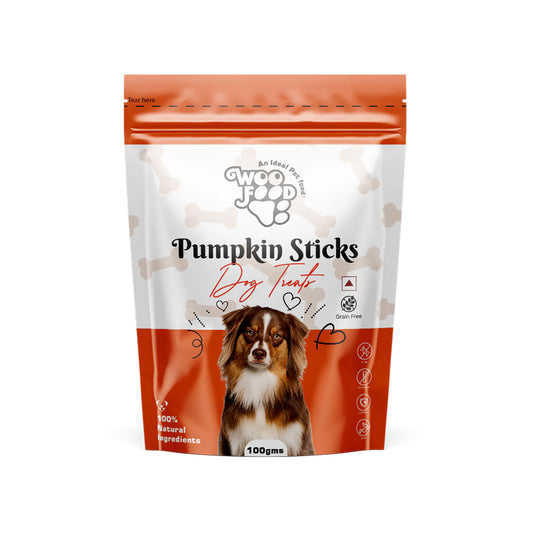 WooFood Pumpkin Sticks Dog Treats -100gm