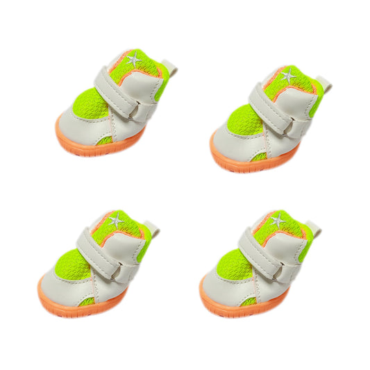 Dog Boots Paw Protector | Pack of 4pcs Anti-Slip Dog Shoes (Green)