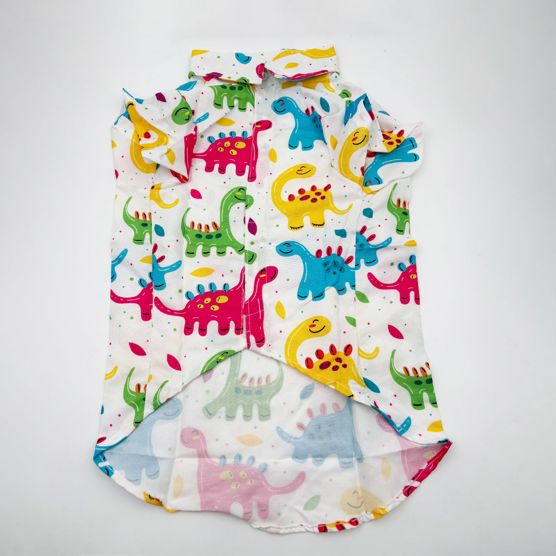 stylish dog outfit dinosaur design
